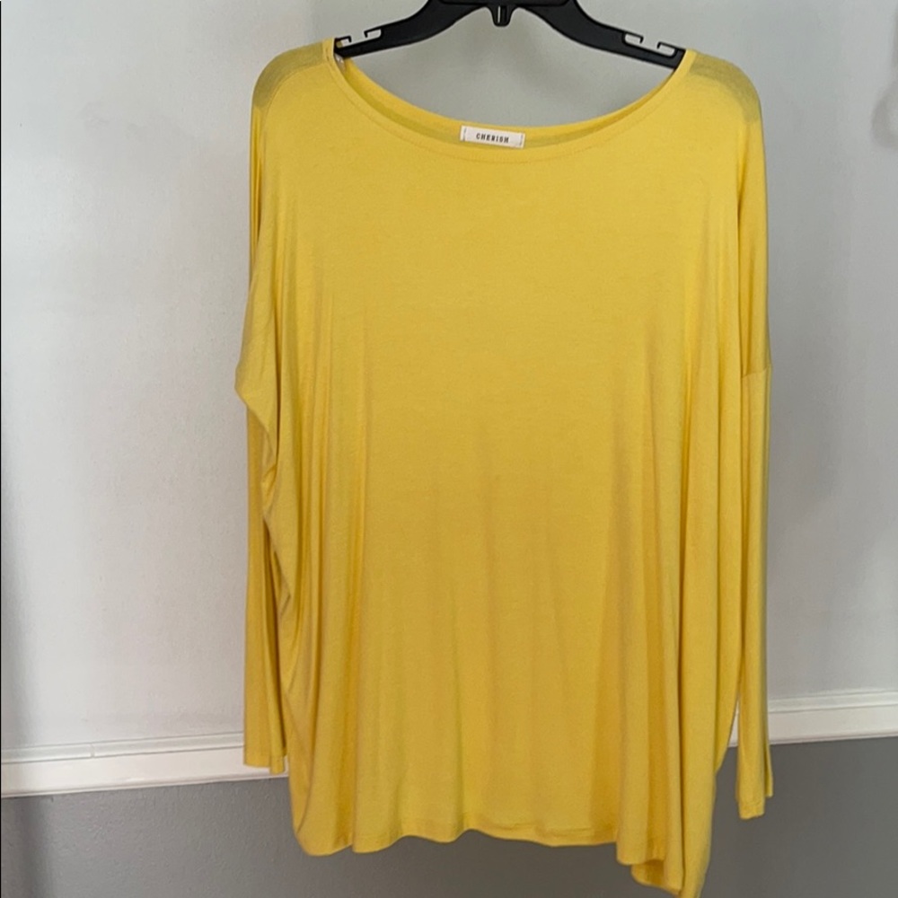 Yellow Tunic Long Sleeve Top